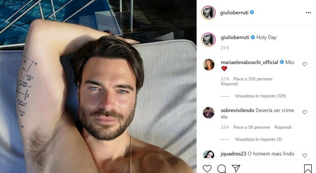 Maria Elena Boschi e Giulio Berruti, il commento alla foto sexy del fidanzato su Instagram scatena i social
