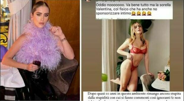 Valentina Ferragni in reggiseno e mutandine vittima di body shaming su Instagram. Lei replica: «Noi donne non siamo un numero sulla bilancia»