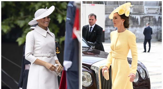 Meghan Markle e Kate Middleton, look simili (ma diversi) a St. Paul: la sfida di stile tra le cognate