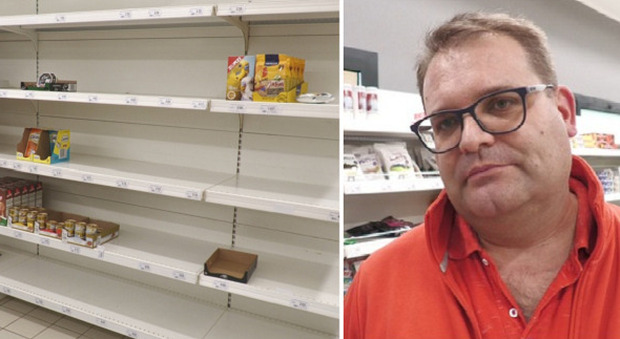Riccardo Bozzato è costretto a chiudere il suo supermercato di Cessalto per il caro bollette