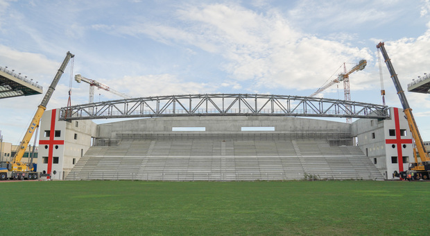 La curva sud dello stadio Euganeo