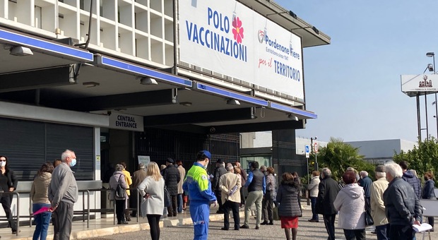 Il polo vaccinale che era stato realizzato nei mesi scorsi alla Fiera di Pordenone