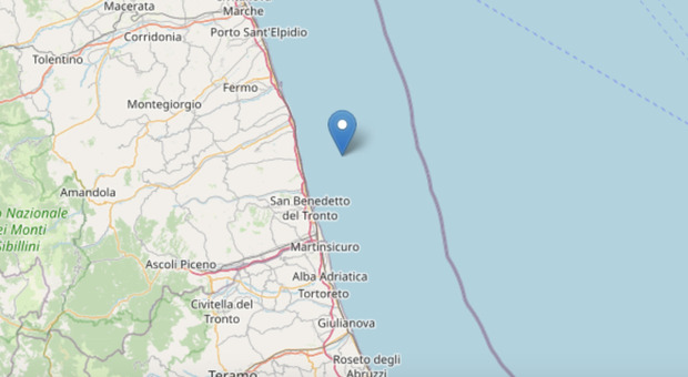 Terremoto in mare avvertito lungo la costa abruzzese