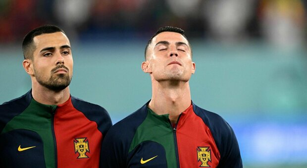 Portogallo-Ghana, Ronaldo in lacrime durante l'inno