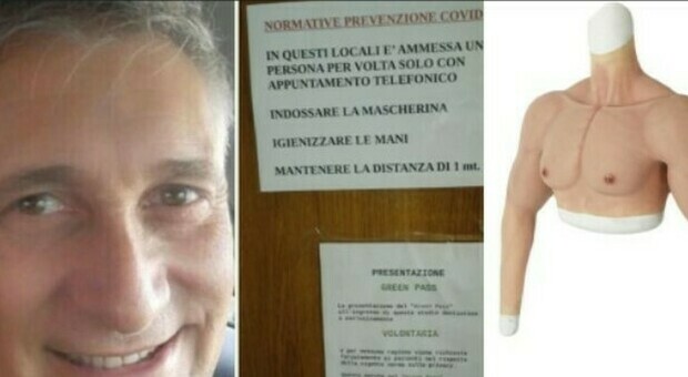 Guido Russo, il dentista col braccio in silicone per il vaccino: il cartello sul Green pass e la protesi comprata online