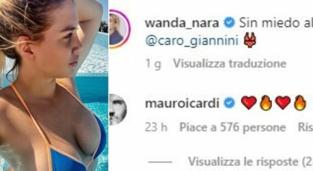Wanda Nara, Icardi non si arrende ma lei è «single»: cuori e fiamme sotto al post in bikini