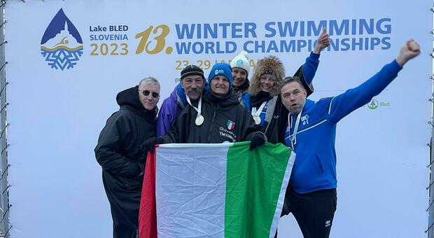 Alex Rossi di Codognè è campione del Mondo di nuoto nei laghi ghiacciati