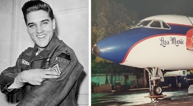 Elvis Presley e l'aereo Lisa Marie