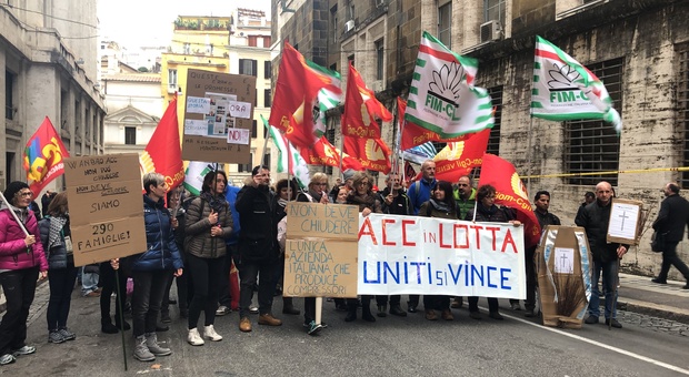 La protesta dei lavoratori Wanbao-Acc a Roma