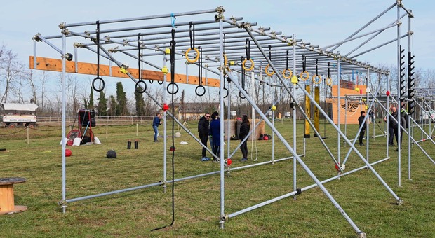 La struttura dell'Obstacle course race (Ocr) inaugurata a Borsea