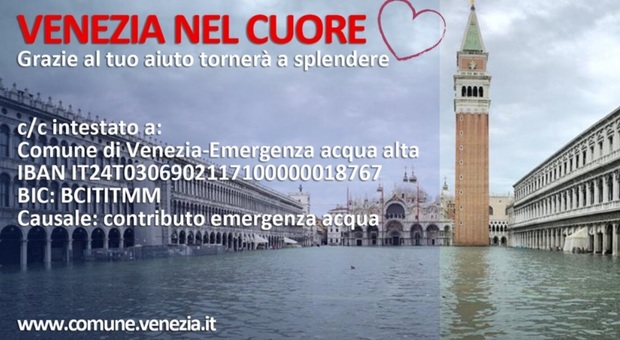 Acqua alta a Venezia. Raccolta fondi del Comune per far risorgere la città - Il Gazzettino
