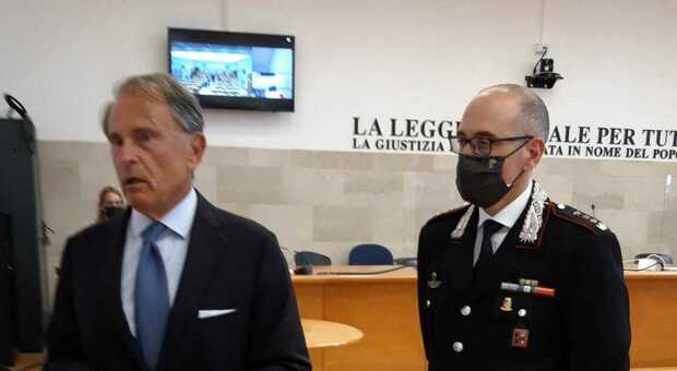 Il procuratore Bruno cherchi e il colonnello dei carabinieri Antonio Manzini alla lettura della sentenza