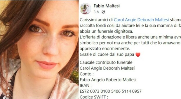 Carol Maltesi, l'appello del padre sui social: «Raccolta fondi tra gli amici per un funerale dignitoso»