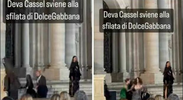 Deva Cassel, la figlia di Monica Bellucci sviene alla sfilata di Dolce e Gabbana