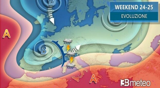 Meteo, nel weekend allerta gialla in sette regioni: dall'Umbria alla Liguria, arrivano temporali e venti forti