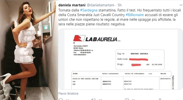 Covid, Daniela Martani: «Sardegna non è focolaio, sono stata in tutti i locali e sono negativa»
