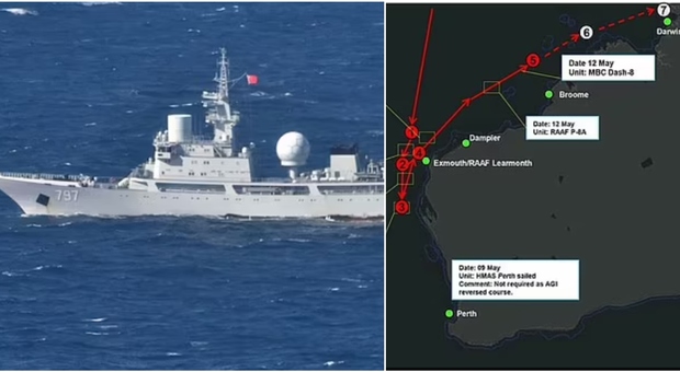 Nave spia cinese al largo delle coste dell'Australia. Il governo: «Aggressione senza precedenti»