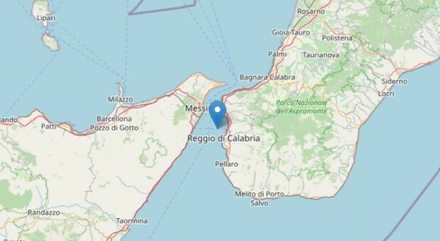 Terremoto a Reggio Calabria, scossa nello Stretto di Messina