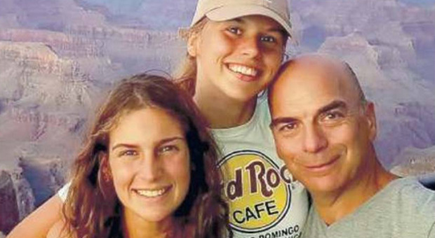 Arianna con il padre, l'olimpionico Piero, e la sorella Alice