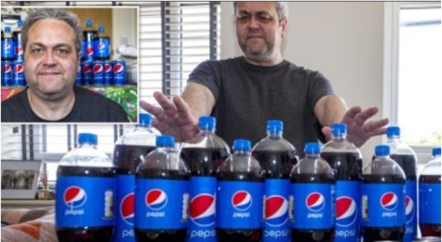 Spende 8500 euro all'anno per la Pepsi: «La bevo anche al posto dello champagne per i brindisi»