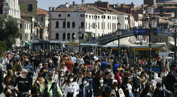 I turisti a Venezia nella giornata di Pasquetta