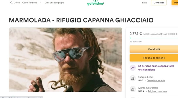 Luca Toldo chiede aiuto per ripianare i debiti del rifugio Capanna Ghiacciaio
