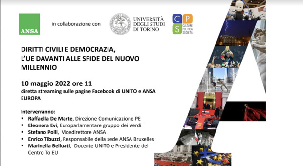 Diritti umani e democrazia Ue, Forum ANSA-Università Torino