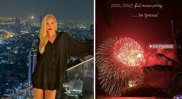 Ilary Blasi, fuochi d'artificio e luna piena: le foto dell'esclusivo party di Capodanno con Bastian