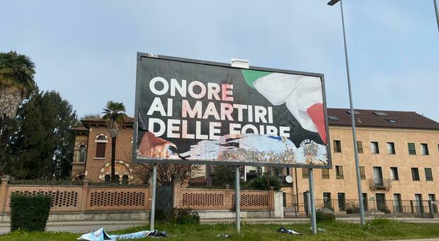 Vicenza, manifesto in ricordo delle vittime delle foibe strappato (foto profilo Fb Comitato 10 febbraio)