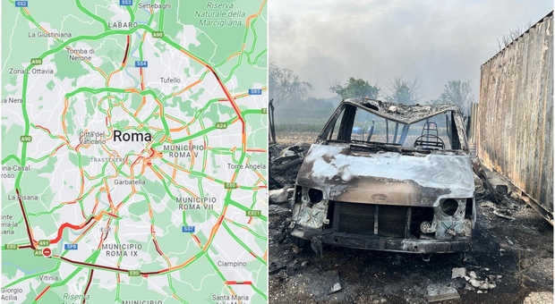 Incendi a Roma, la mappa delle strade chiuse: dal Gra a via Casalotti fino all'Aurelia