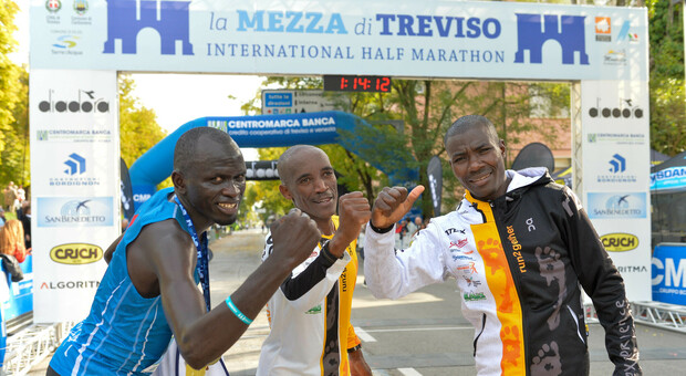 I tre vincitori della Mezza di Treviso
