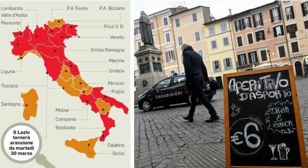 Lazio zona arancione da martedì. Le regole per spostamenti, seconde case, parrucchieri, bar, locali e negozi