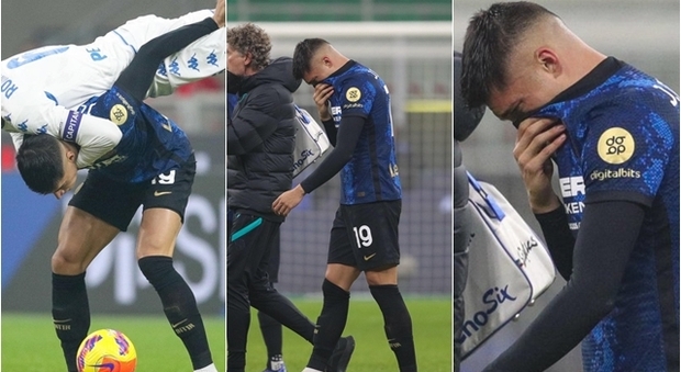 Inter, Correa si fa male al 3': in lacrime, subito sostituito da Sanchez