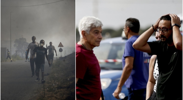 Incendio sull'Aurelia, i residenti in fuga: «Il cielo si è oscurato, sentivamo le bombole di gas esplodere»
