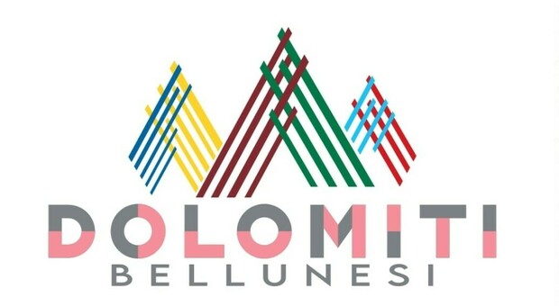 Le Tre Cime e i colori di Belluno, Union Feltre e San Giorgio Sedico nel logo del club figlio della fusione, la Dolomiti Bellunesi