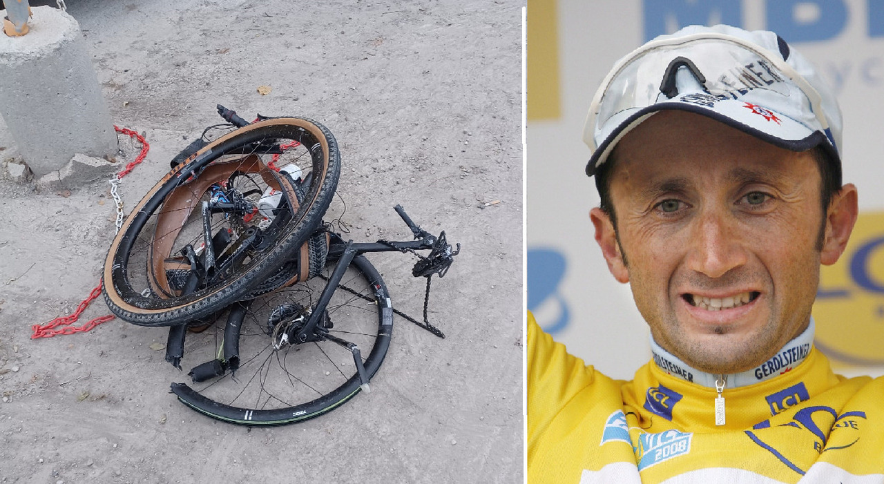 Davide Rebellin is overpowered and killed by a hacker truck while he is training on his bike