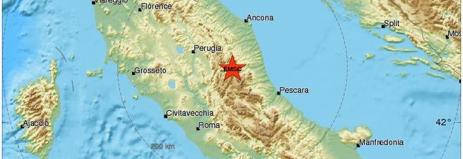 Forte scossa di terremoto all'alba, torna la paura in Centro Italia (EMSC)